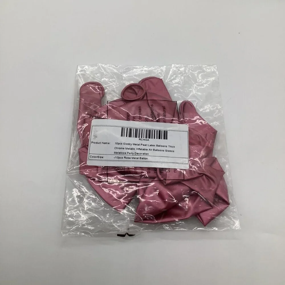 10pcs Pink Latex Balloons Chrome Metallic Inflatable Air Ballons Party Decoratio